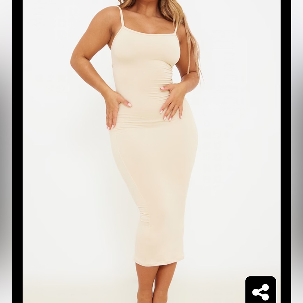 PLT soft seamless maxi dress in sand
